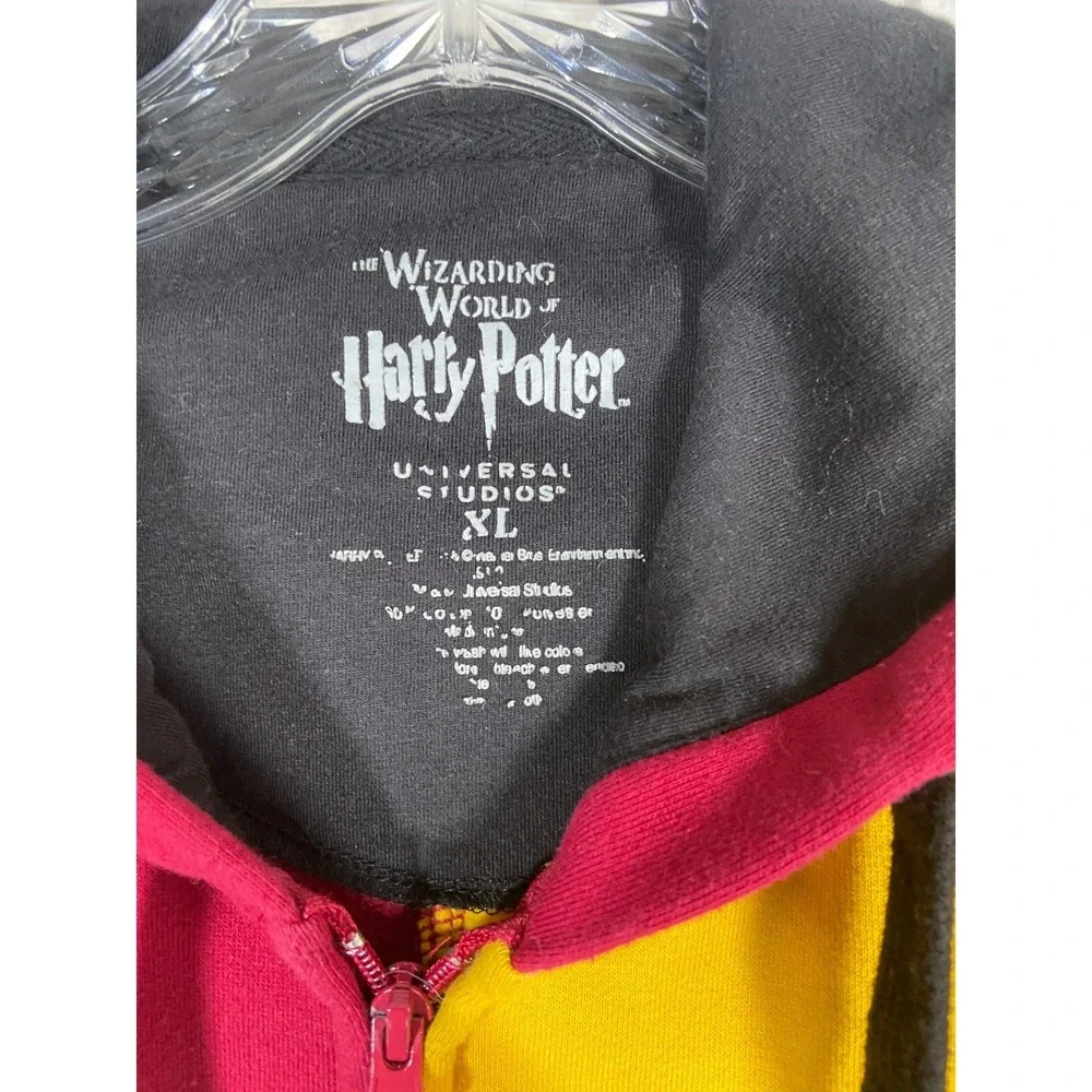 Harry Potter Gryffindor Wizarding World Hoodie Full Zip Red Yellow Black XL Y2K - Picture 7 of 11